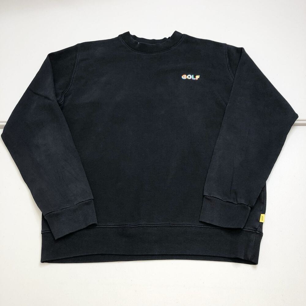 Golf Wang Multi 3D Crewneck Sweater Black Heavyweight Tyler The Creator Mens M